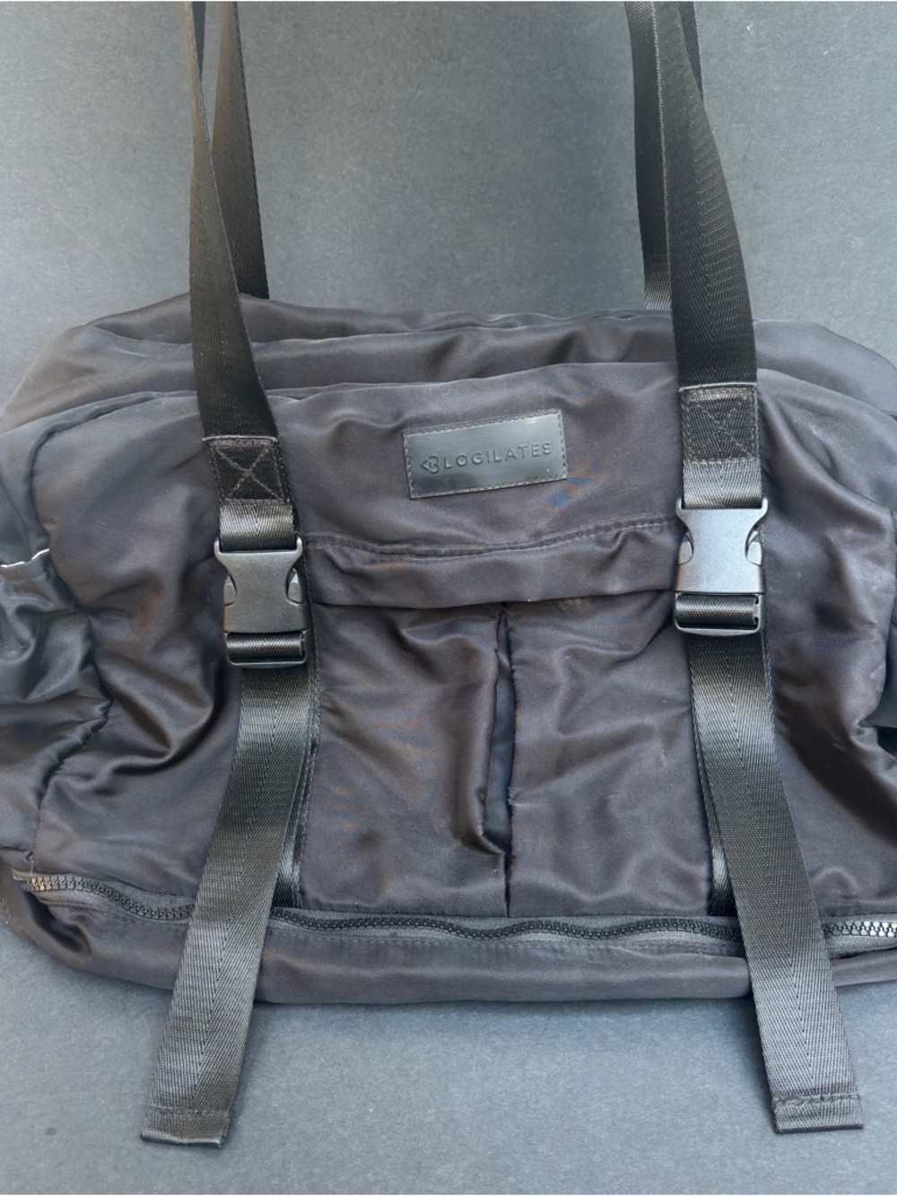 Blogilates Gym Bag - Black: Nylon & Polyester, Zipper Closure, Yoga Mat Holder